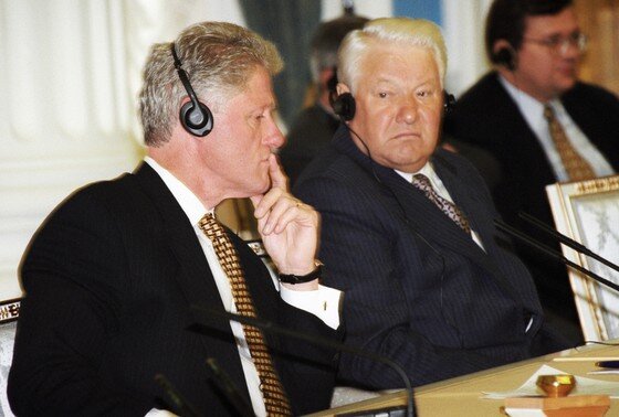    Борис Ельцин и Билл Клинтон в Хельсинки, 1997 год