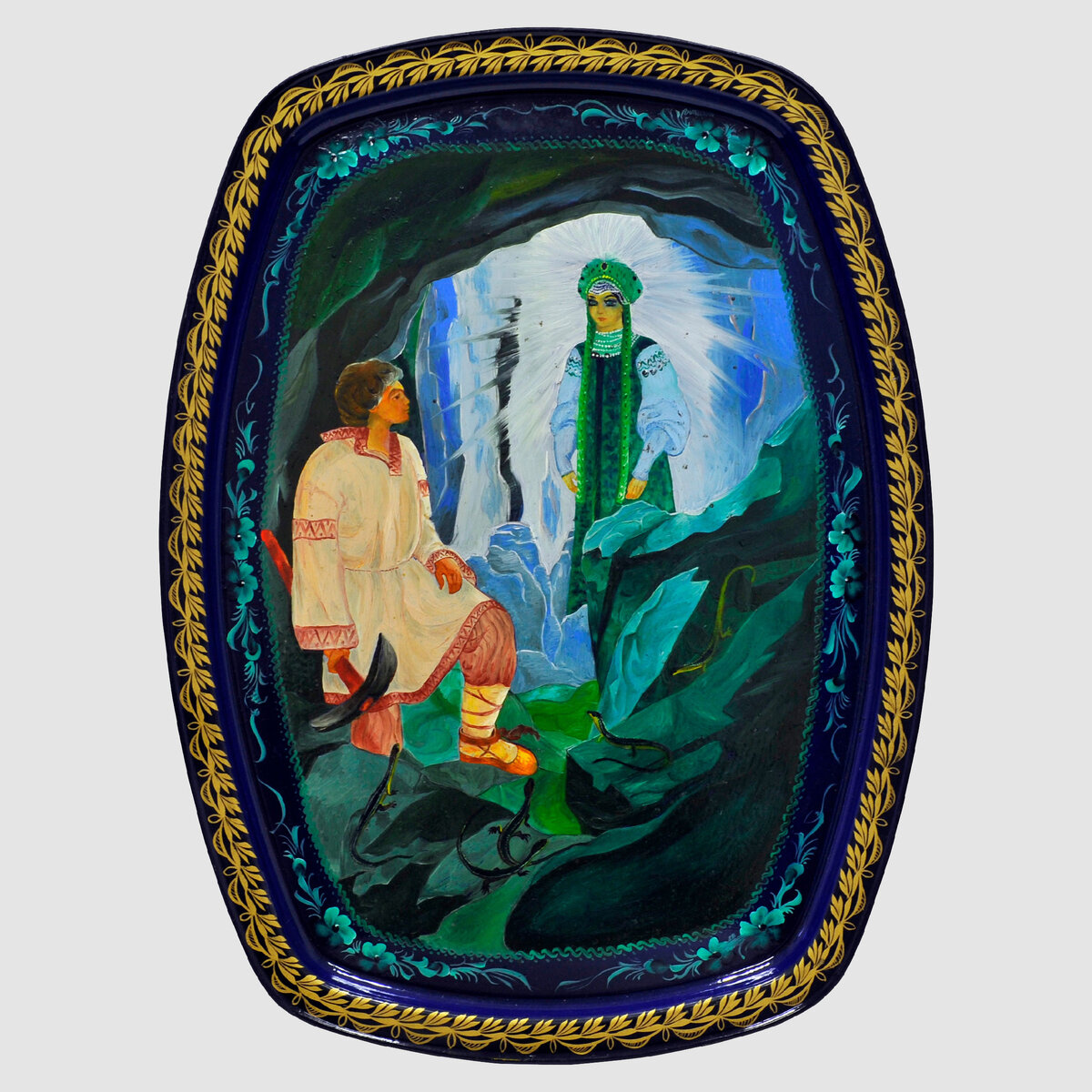 «Хозяйка медной горы». Поднос. Автор А. Антипова