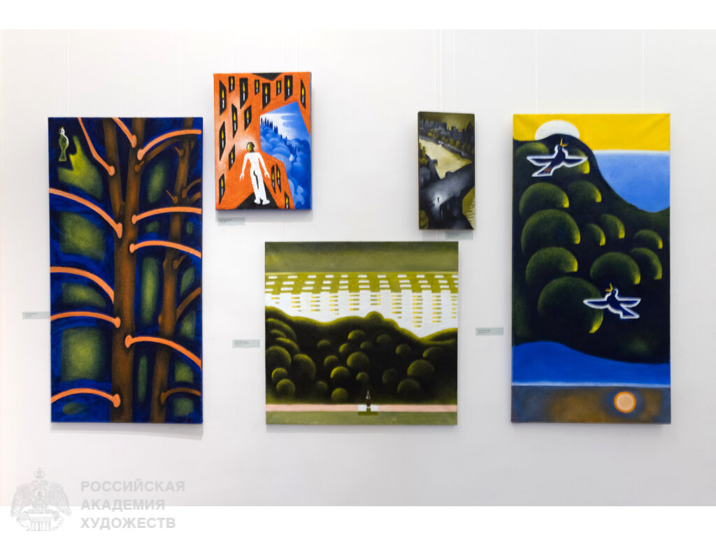 Произведения Ольги Жилинской в экспозиции в залах Российской академии художеств (Москва, Пречистенка, 21). Фото: Виктор Берёзкин