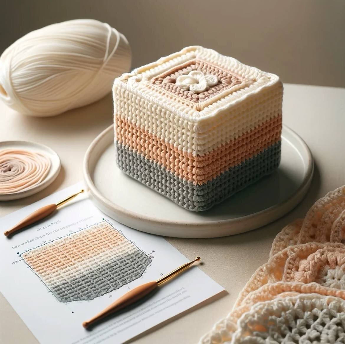 Вязаные пироженые от ИИ