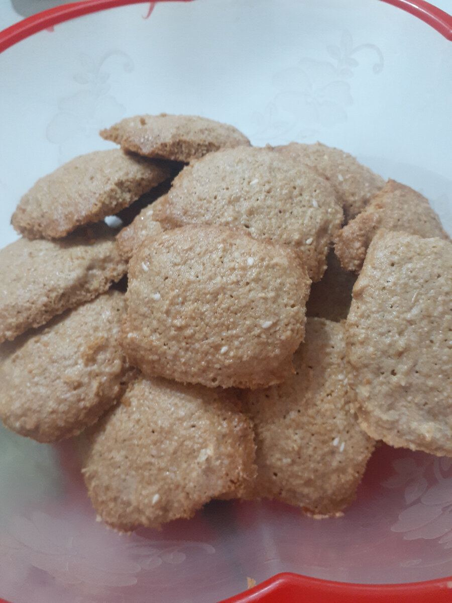 Банное печенье из овсянной муки (молим овсянные хлопья) за 50 минут.