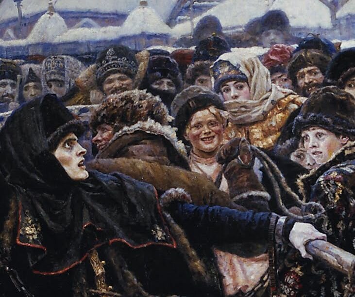 Василий Суриков. «Боярыня Морозова» (фрагмент), 1887 год, Государственная Третьяковская галерея, Москва © Public domain