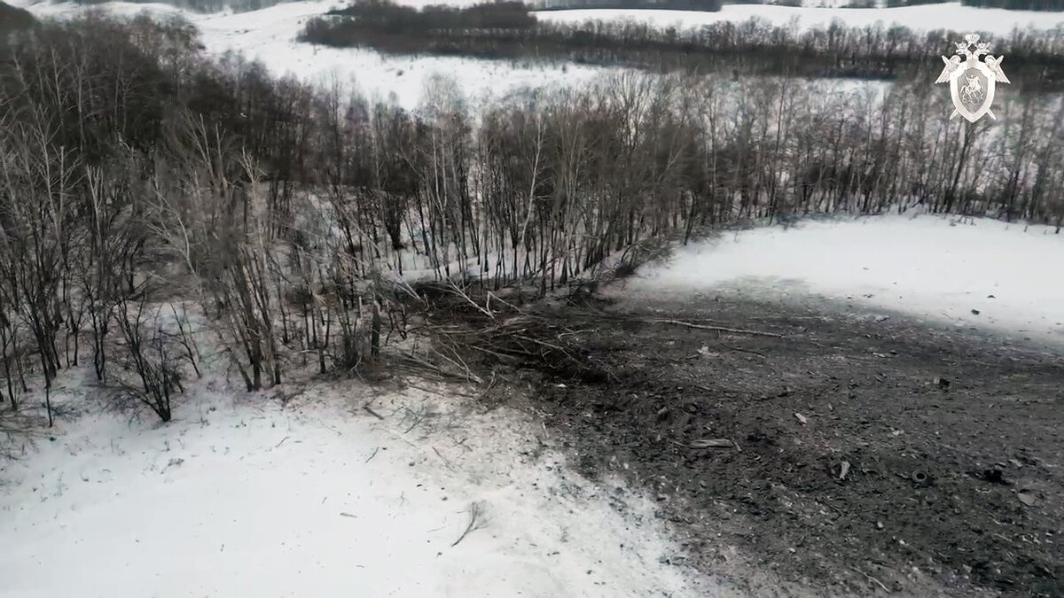    Место крушения военно-транспортного самолета Ил-76 в Белгородской области© РИА Новости . СК РФ