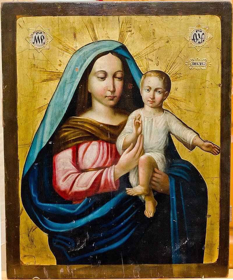 Иван Дощеников "Богоматерь с младенцем". 