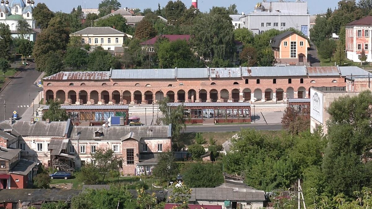 Рыльск время. Рыльск Курская область. Базарная площадь Рыльск. Рыльск торговые ряды купца Филимонова. Рыльская крепость Рыльск.