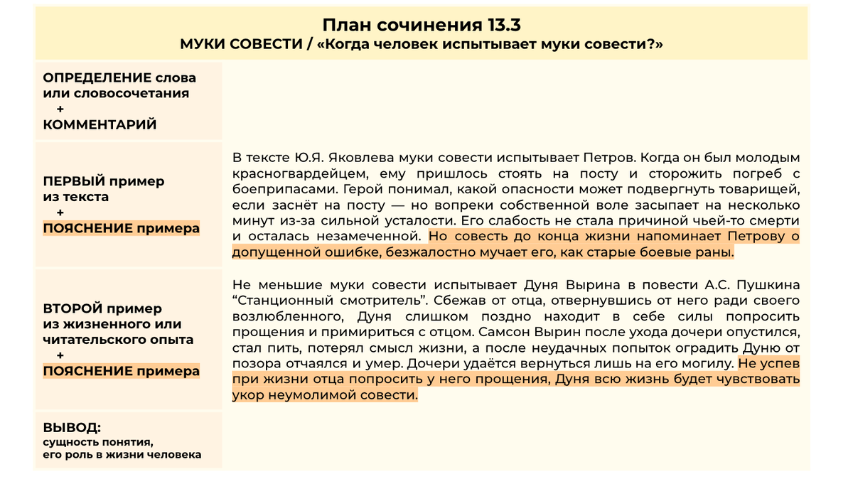 Сочинение 13.3 МУКИ СОВЕСТИ + Сочинение 13.2 по тексту Ю.Яковлева 