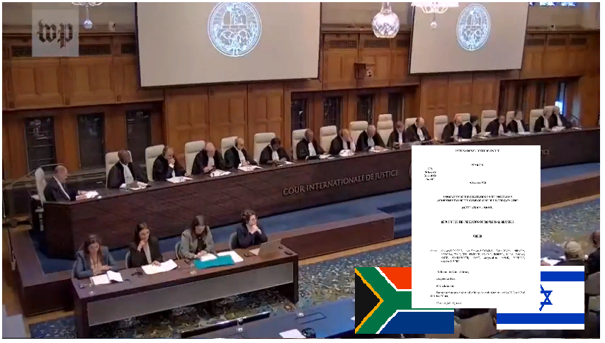 Кадр видео записи заседания суда ООН. Источник: https://www.washingtonpost.com/world/2024/01/26/israel-icj-ruling-decision-south-africa-gaza/ 
