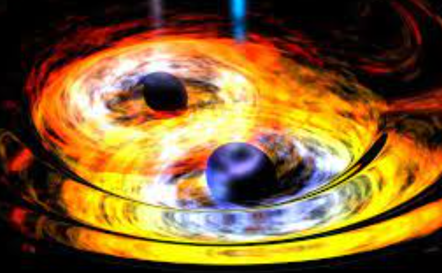 Двойные черные дыры, иллюстрация