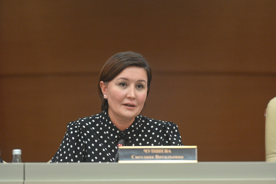 ​Светлана Чупшева: «В этих сессиях рождаются новые стратегические инициативы, новые проекты, которые мы представляем на наблюдательном совете нашей страны». Фото: rais.tatarstan.ru