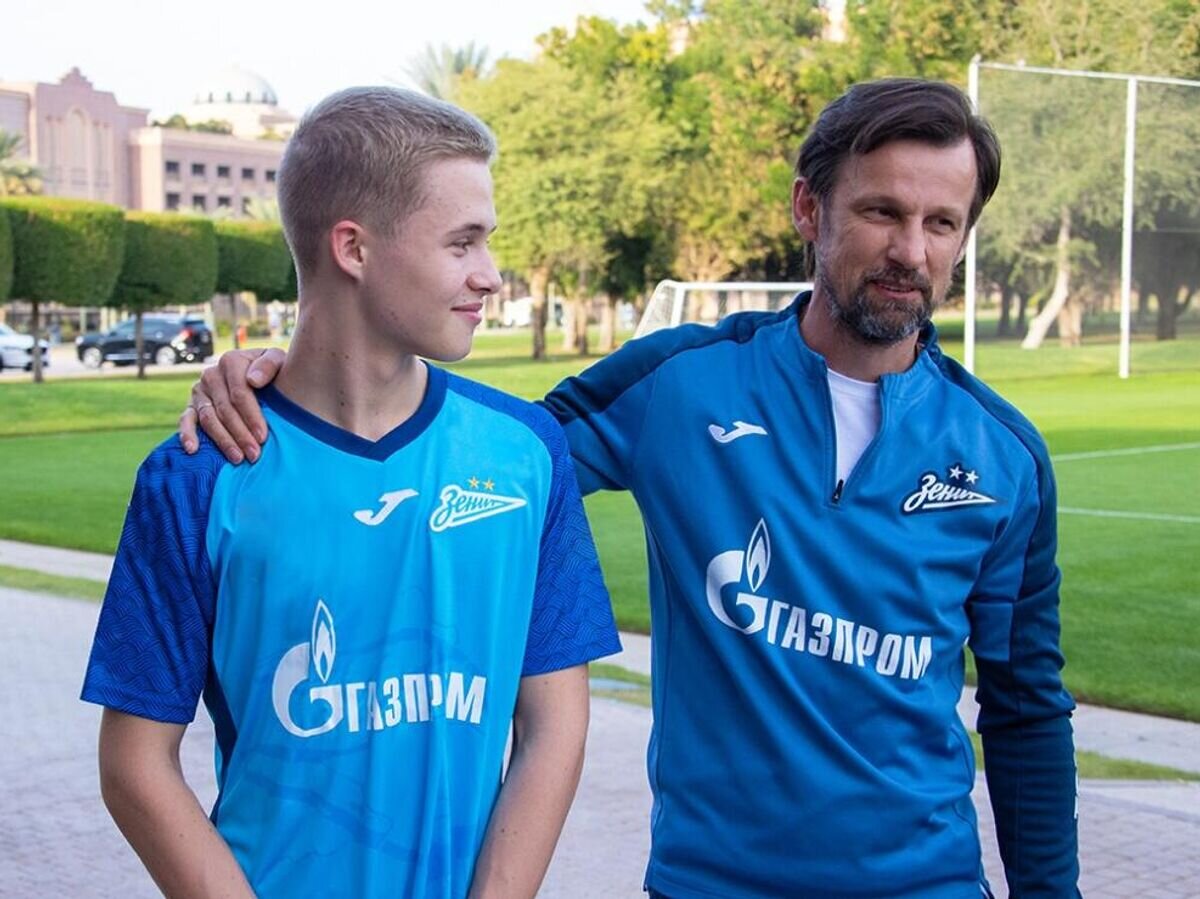    Леон Кемстач и Сергей Семак© Фото : Соцсети "Зенита"