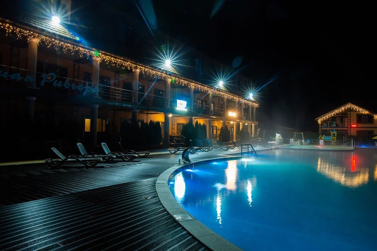 «Водная Ривьера» — один из самых популярных термальных источников в Адыгее, находится в посёлке Тульском (ул. Железнодорожная, 45). Фото: Cube Digital / Яндекс Карты