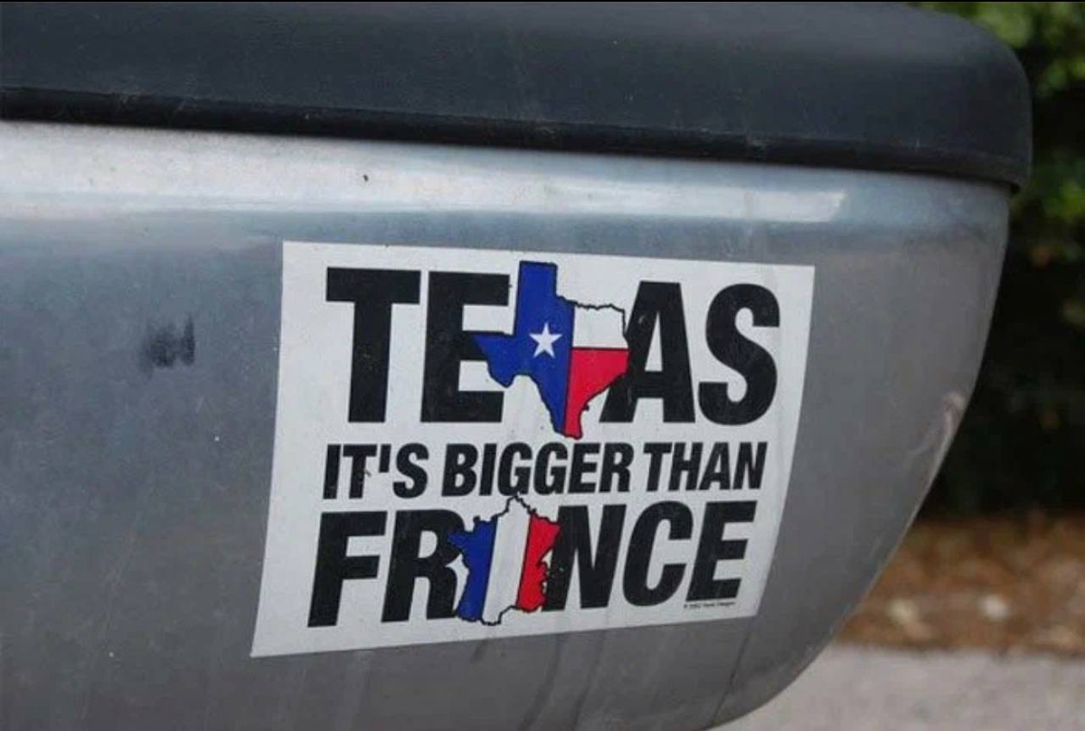 Техас больше чем Франция