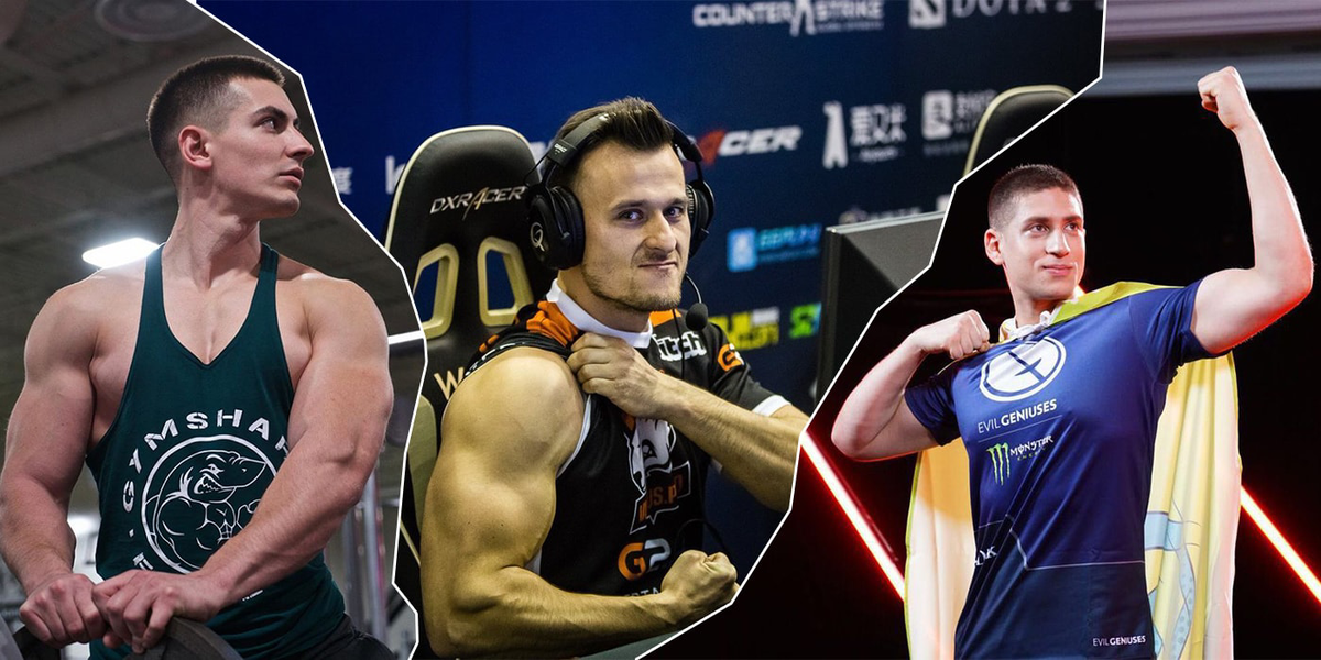 киберспортсмен тренируется в зале