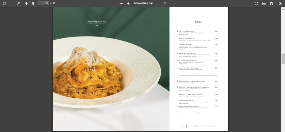 Так как ресторан итальянский, конечно начнем с пасты. Подруги заказывали пасту, им понравилось