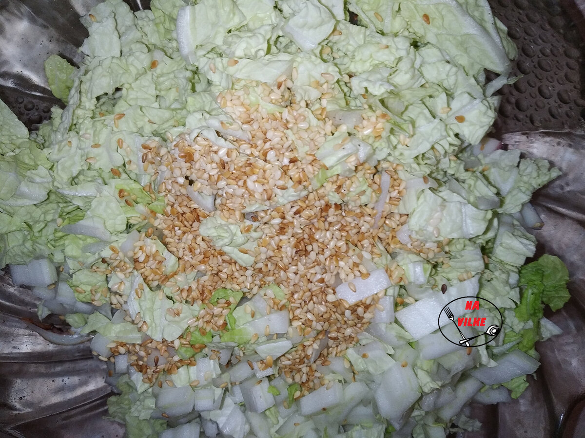 Китайский салат с морепродуктами. Китайский салат с морепродуктами