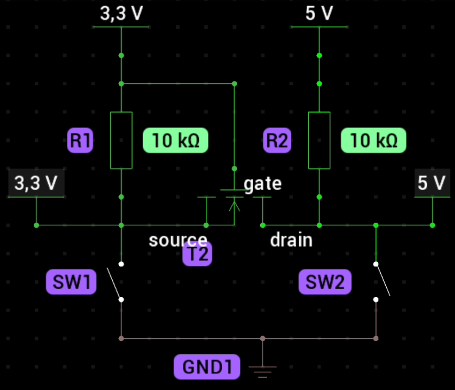 Как работает преобразователь логических уровней на MOSFET | Электроника ...