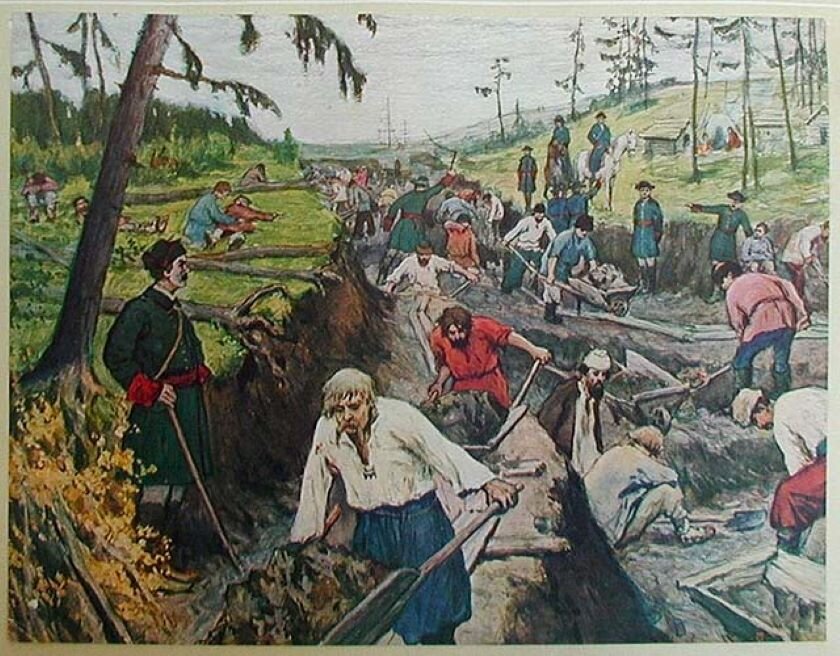 Рытье Ладожского канала
