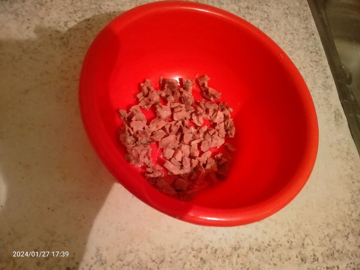 Первый слой печень трески