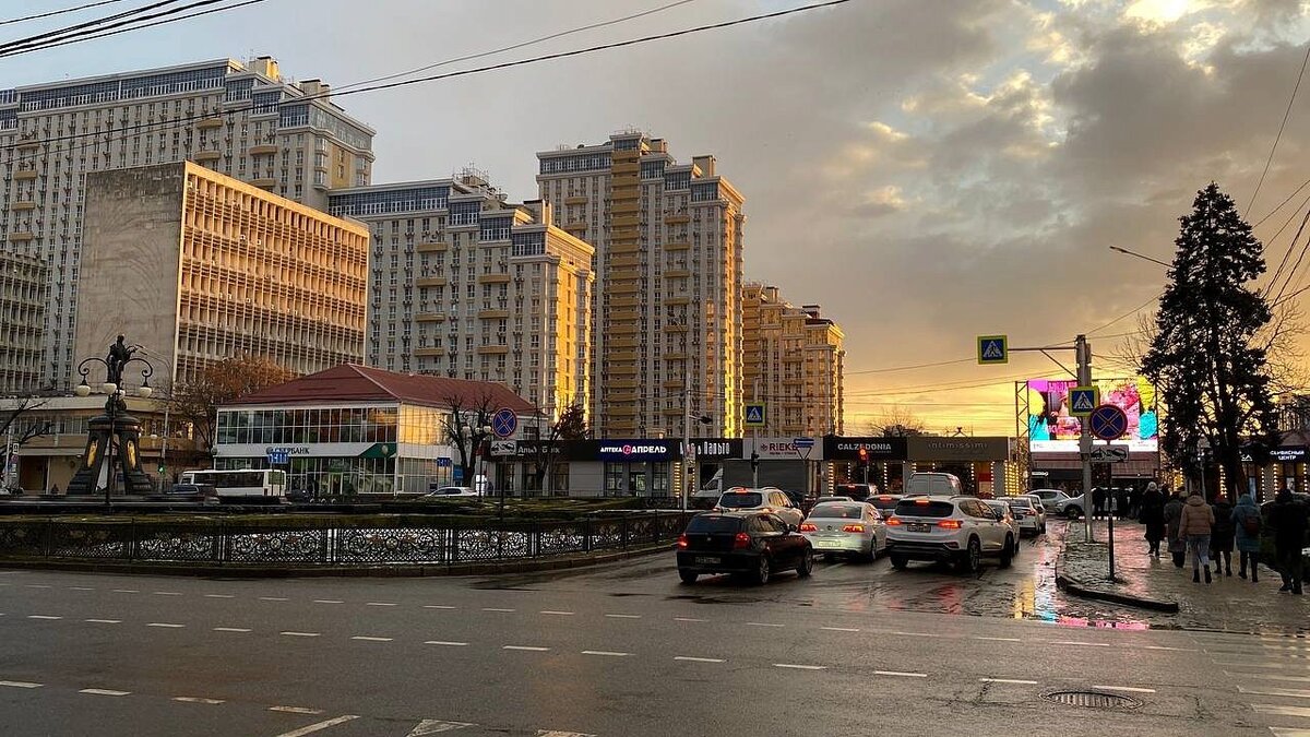    Дождь со снегом накроют Краснодар в воскресенье. Фото: телеканал «Краснодар»