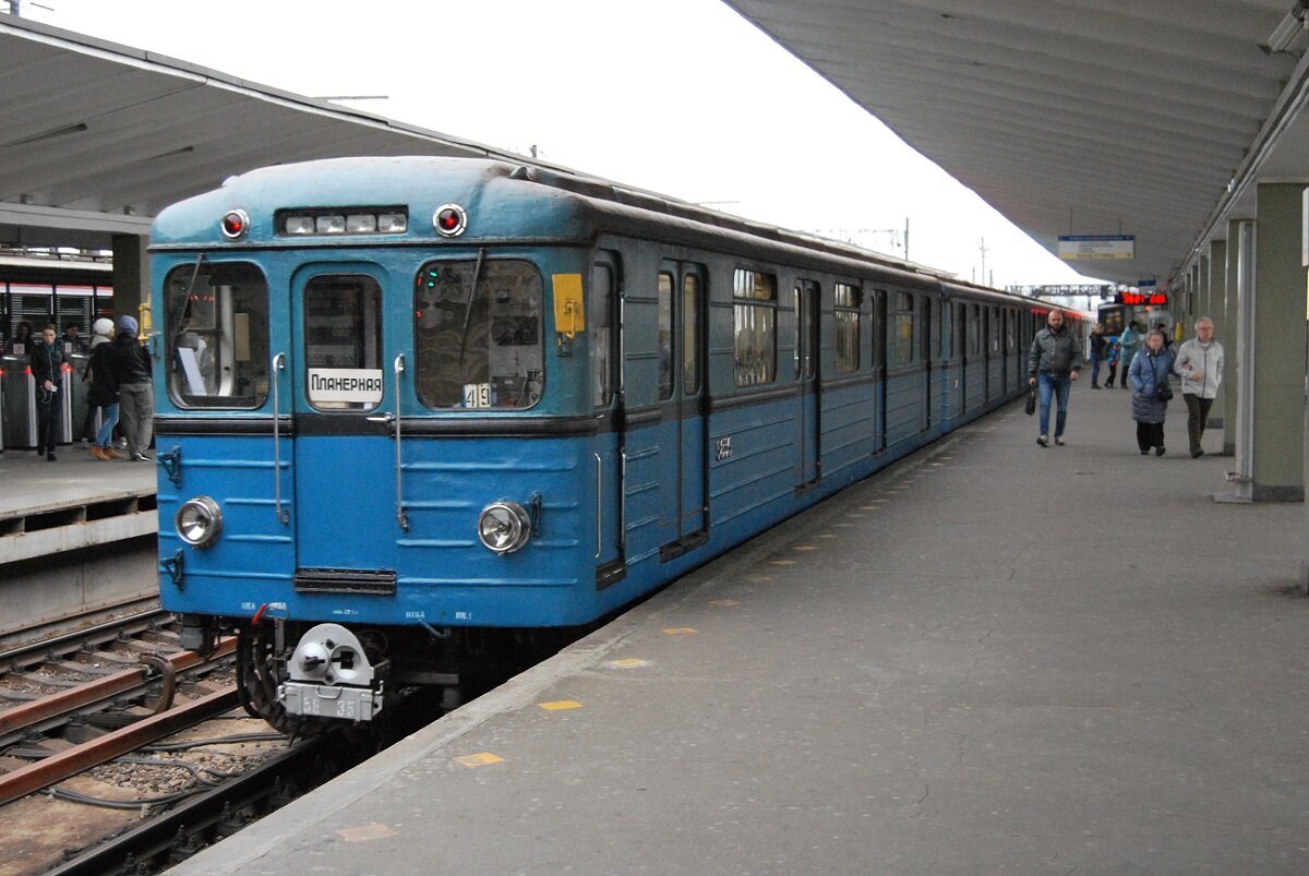 📷: Яндекс. Поезд "Еж-3" на станции "Выхино".