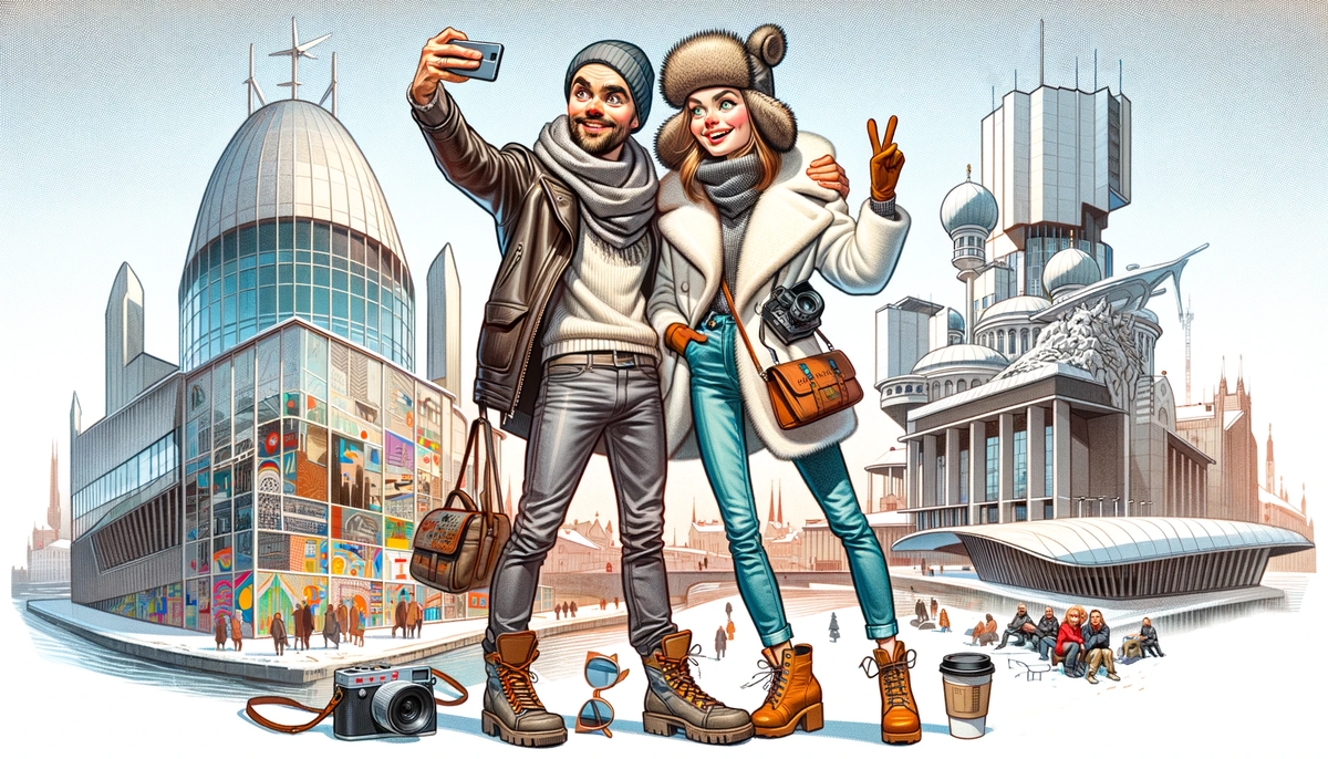 Туристы. Авторские права на иллюстрацию принадлежат медиагруппе "Хакнем" и защищены товарным знаком ®️