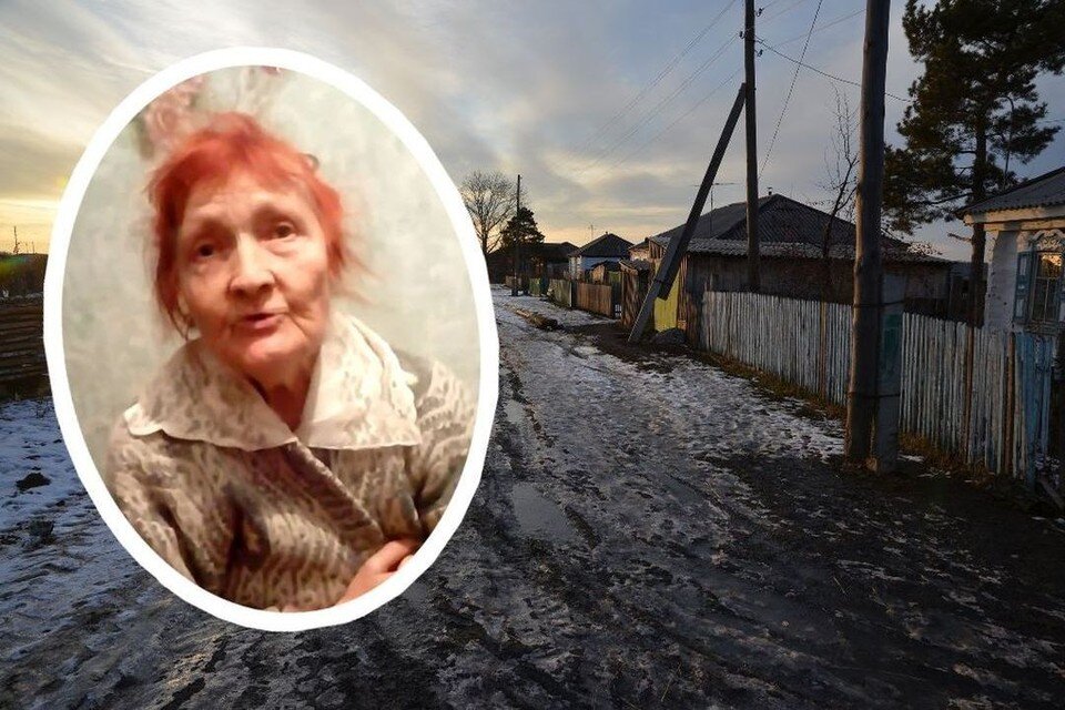 В машине для старушки не хватило места. И бабушке пришлось идти по грязи.