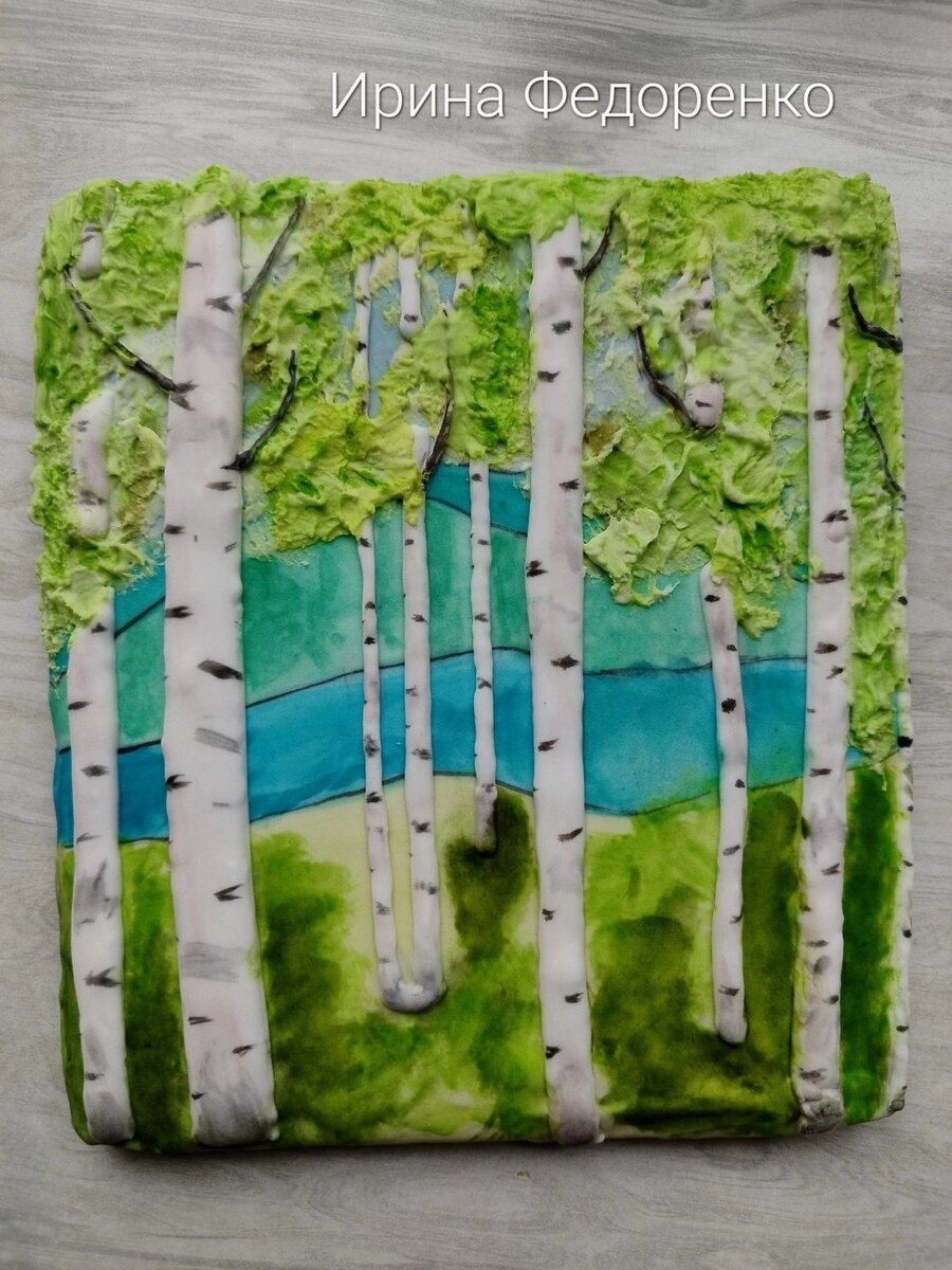 Пейзаж в моей технике смогут нарисовать все! Это очень успокаивает и расслабляет!