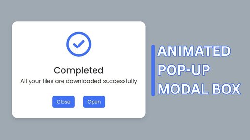 Animated Popup Modal Box using HTML CSS JavaScript