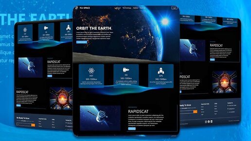 🚀Полный адаптивный космический веб-сайт с использованием ReactJS и Tailwind CSS.