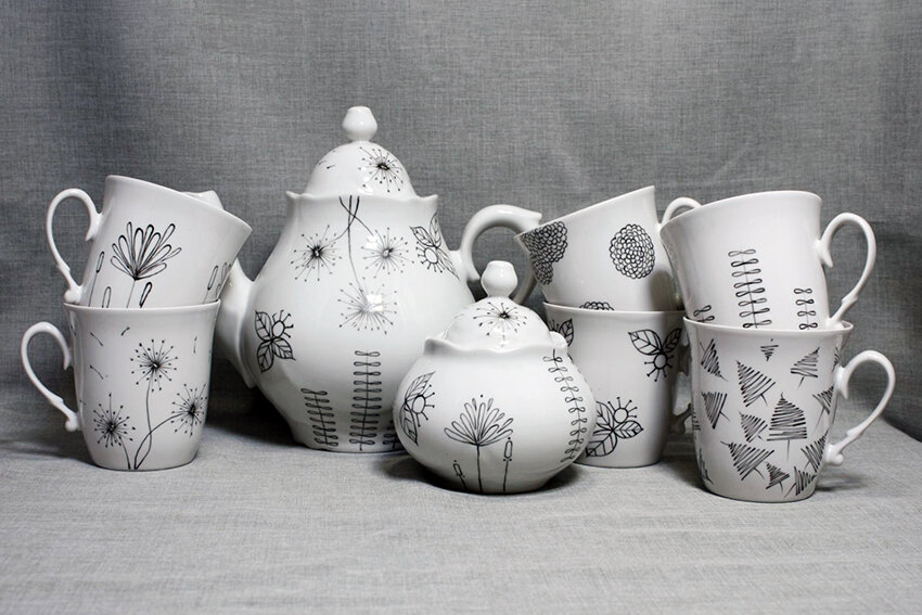 Сервиз «Дачный». Фарфор Сысерти, 2024 год. 4 060 рублей