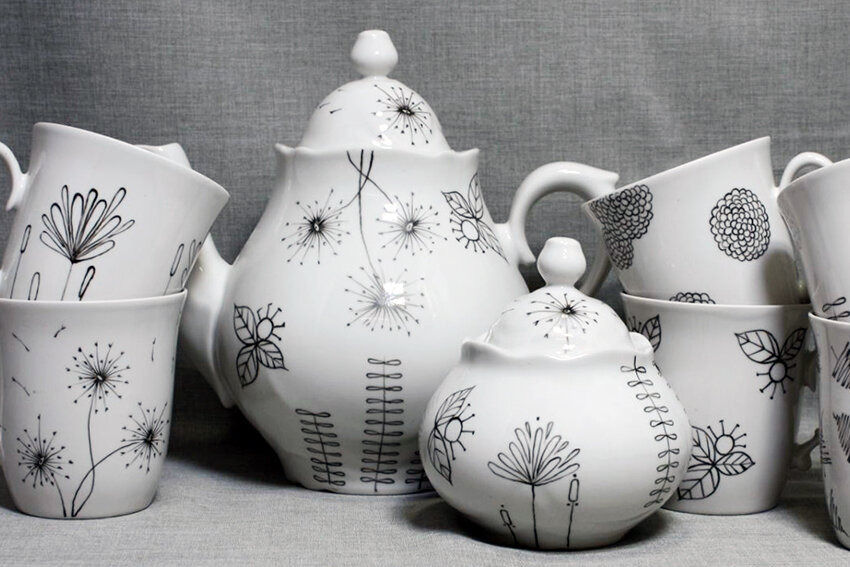 Сервиз «Дачный». Фарфор Сысерти, 2024 год. 4 060 рублей