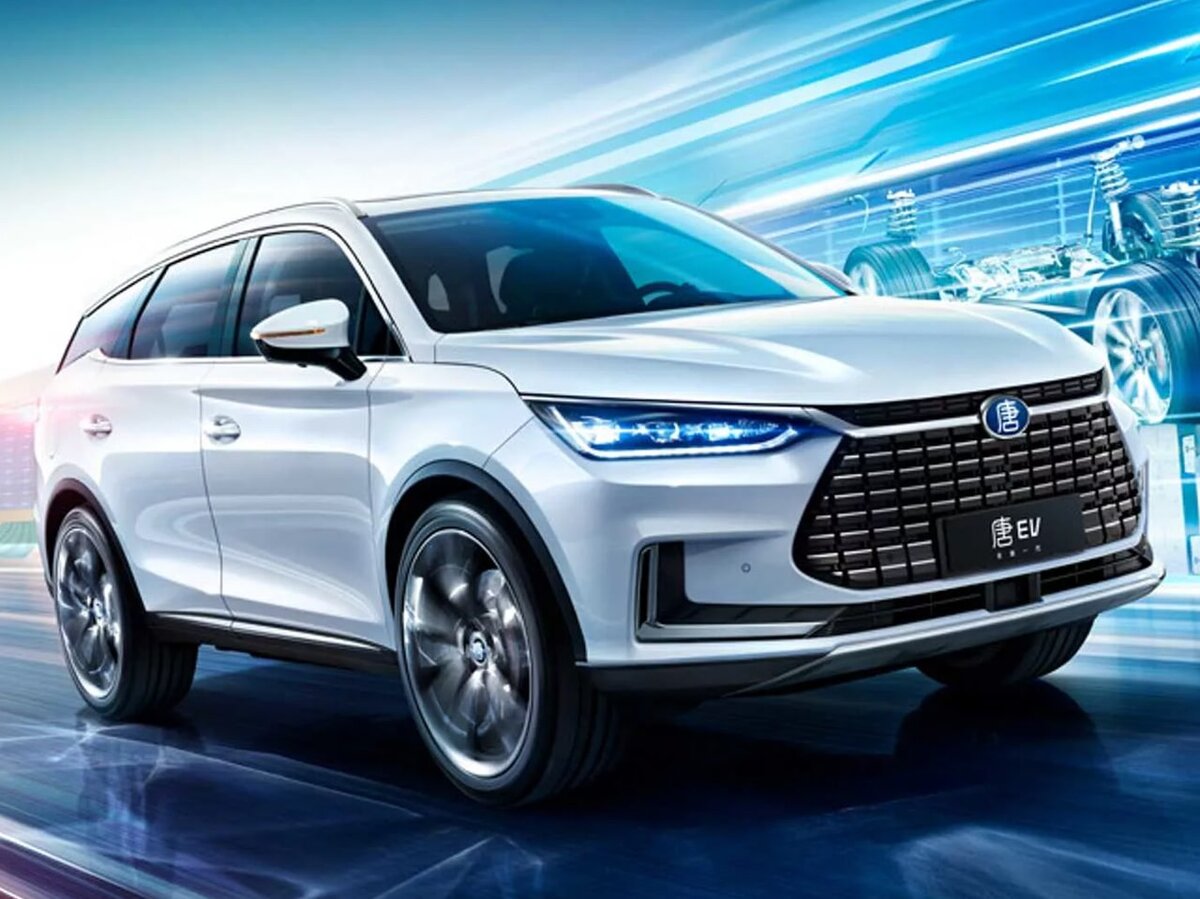 Электрический китаец. Китайский электромобиль BYD Tang. Электромобиль BYD Tang 2022. BYD Tang 2021. Китайский электромобиль 2021 BYD.