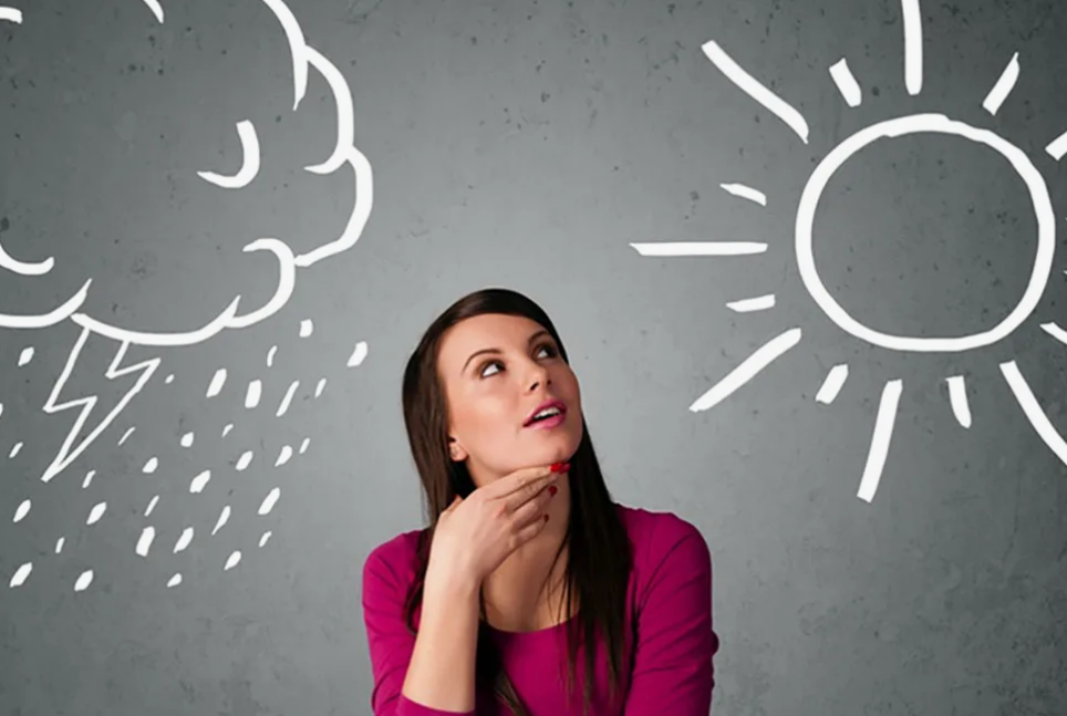 Изображение тучка девушка и солнце