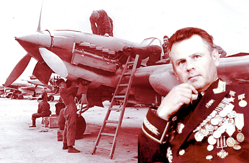 Артеменко на фоне легендарного штурмовика Ил-2.