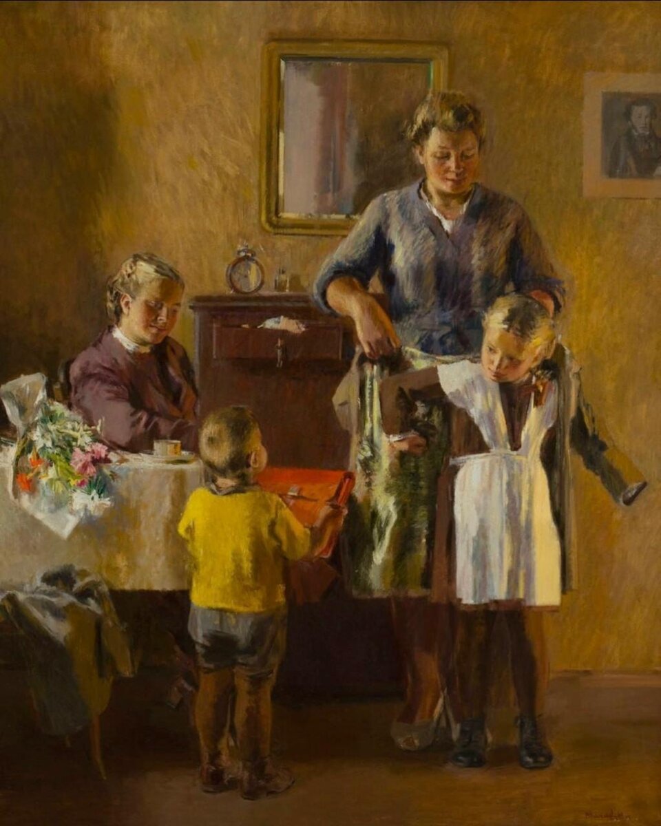 Владимир Васильев. «Первоклассница». 1949