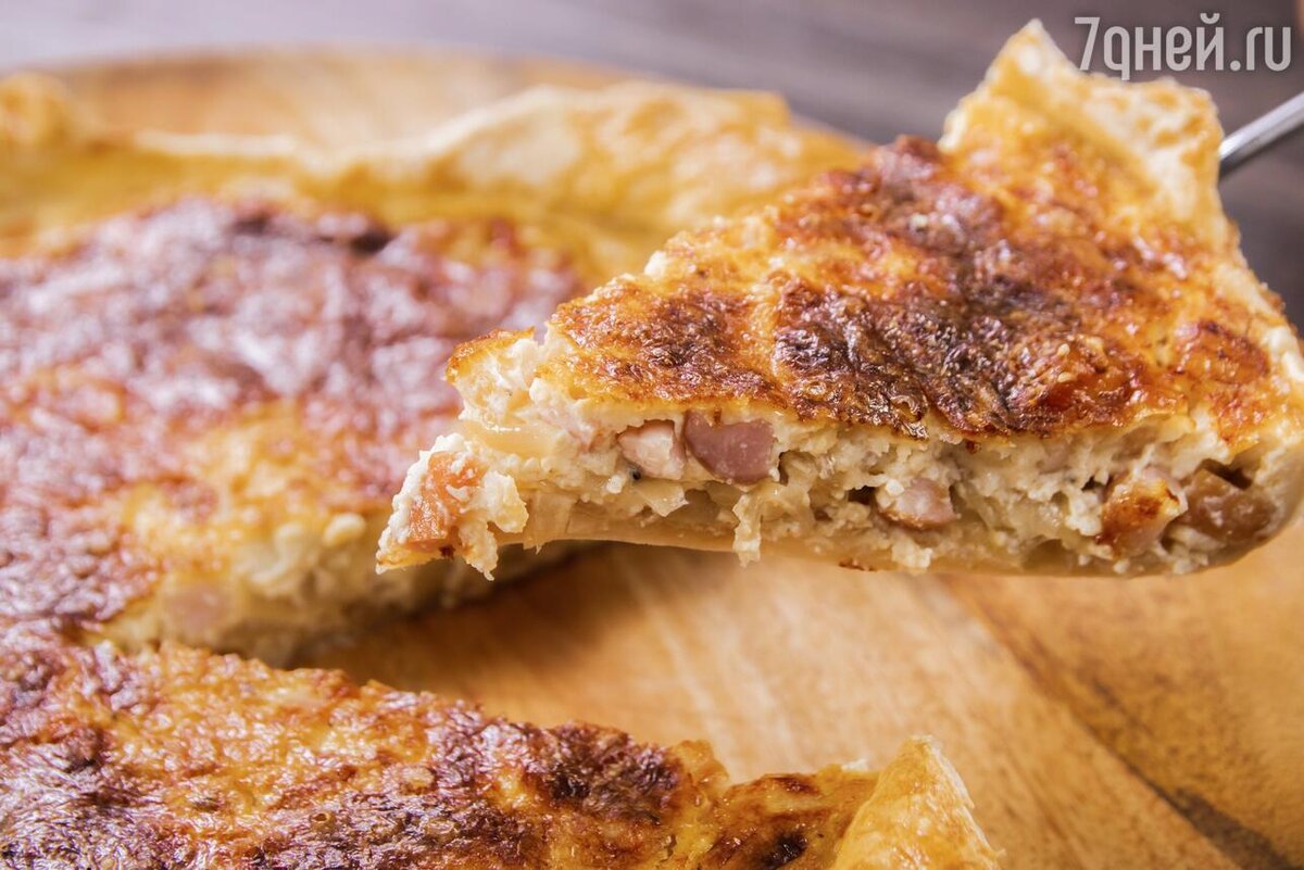 Киш "Лорен" с сыром, луком и карбонадом: рецепт от Александра Бельковича 7Дней.r