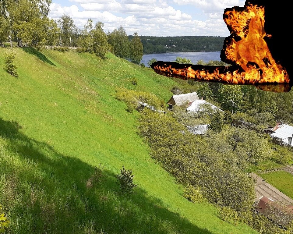 В иллюстрации использована фотография вала Плёсской крепости и картинка из интернета с армянского сайта автора которой на сайте не указано