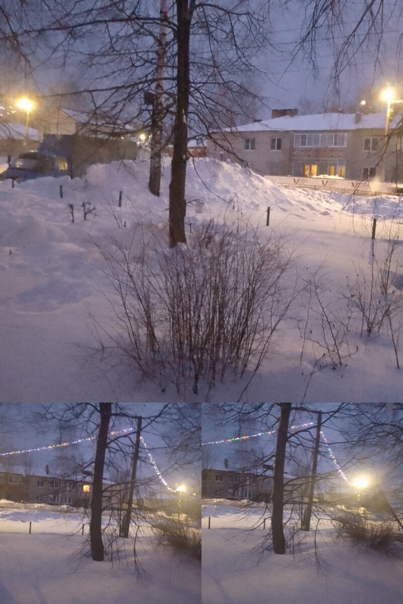 Наше настоящее сельское утро. Фото из окна. 