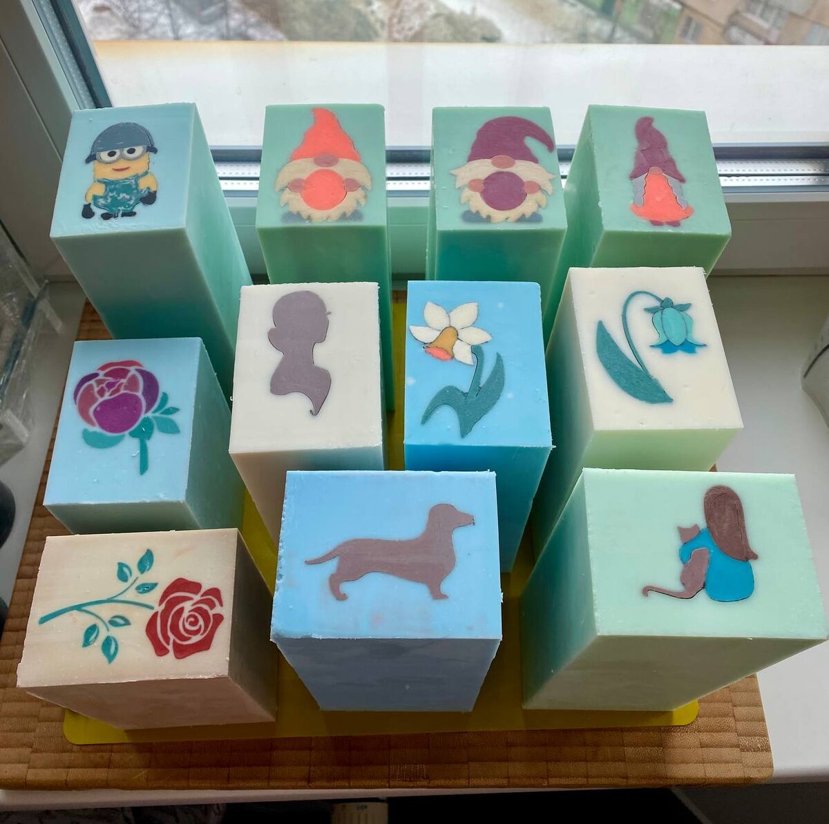 Мои не порезанные 10 батчей мыла. Фото и мыло Artsapone