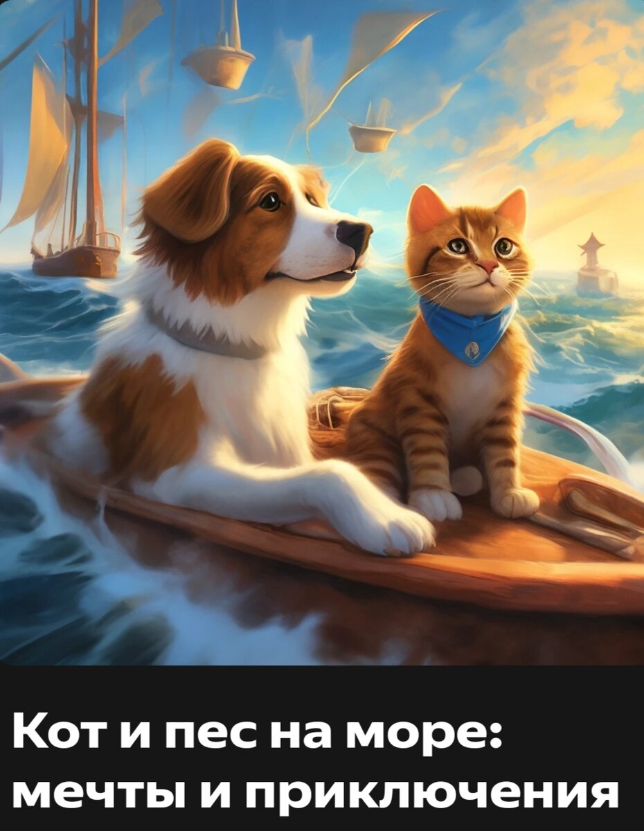 Кот и пёс на море , мечты и приключения | Фотоистории | Дзен