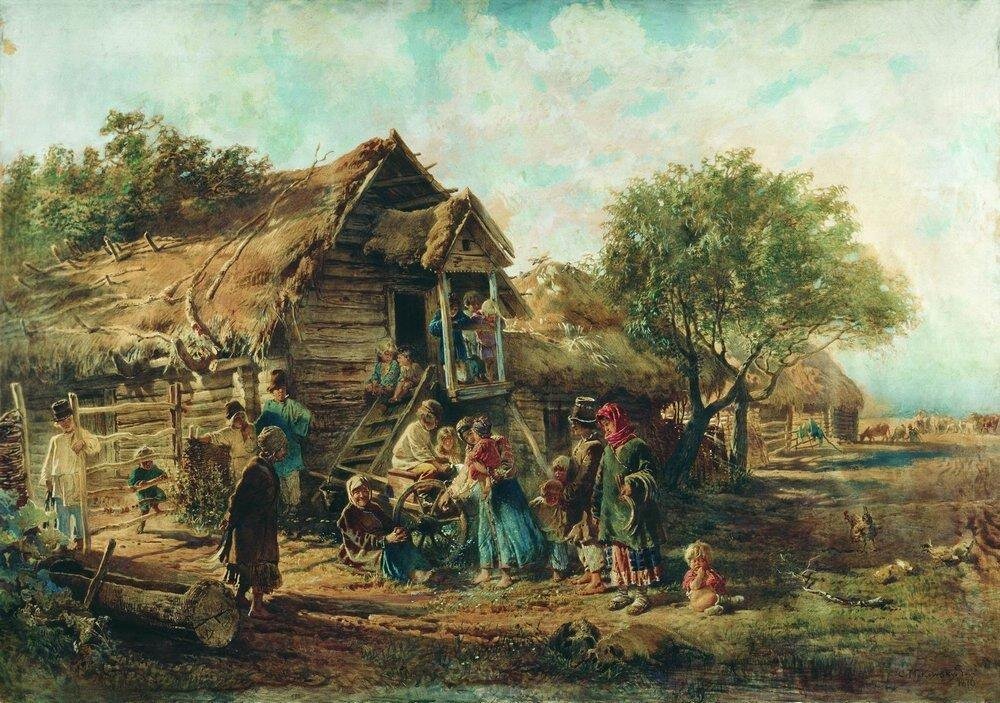 Маковский Константин Егорович После базара (Деревенская сцена), 1876