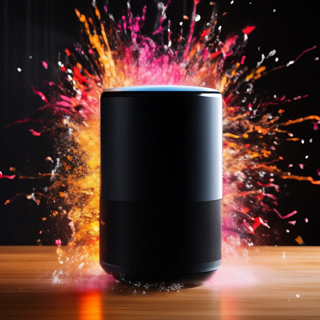 Картинка сгенерирована в Шедевруме. Так сервис Яндекс видит умную колонку Яндекс.Станция.