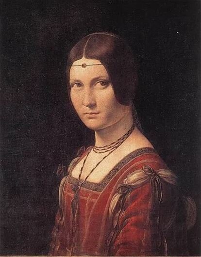 Леонардо да Винчи. «Прекрасная Ферроньера». Лувр (ПАриж, Франция). Репродукция взяла из свободных источников на просторах Интернета