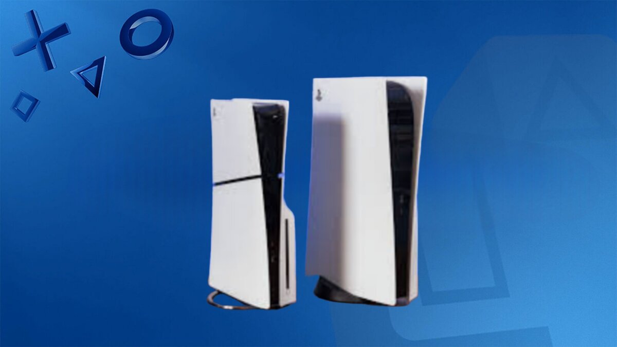 Сравнение размеров ps5 slim и ps5 fat                    