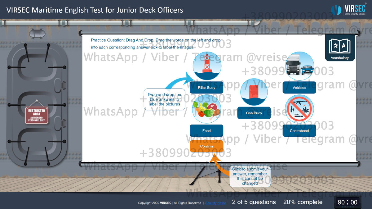 Прохождение тестов BSM VIRSEC Maritime English Test for Junior Deck Officers - Кому нужна помощь в прохождении тестов, обращайтесь +380990203003 WhatsApp / Viber / Telegram