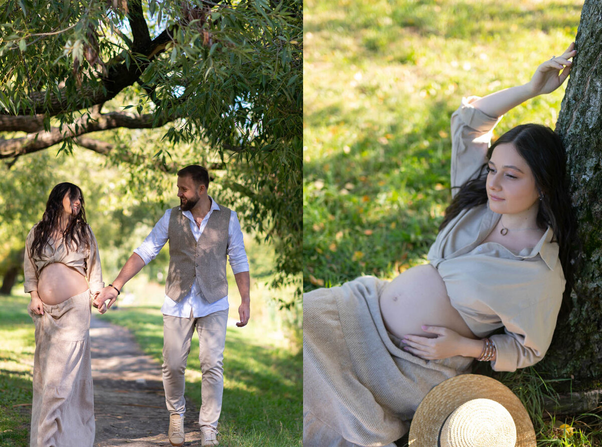 фотосессия беременности в парке