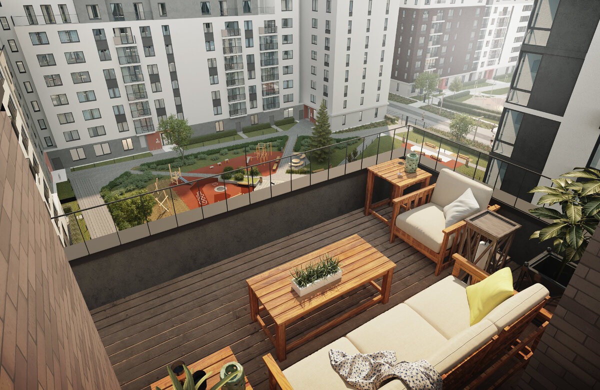 Вид с террасы ЖК "Комарово Парк" 1136 by CNTR Architects 