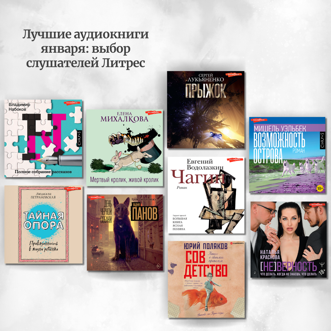 Каковы современные аудиокнижные тренды наступившего 2024 года?  В данном обзоре мы рассмотрим топ-10 самых популярных аудиокниг января по версии пользователей Литрес.