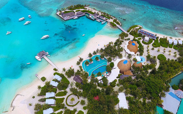 Вид на курортах на Мальдивах - фото от отдела коммуникации трансферной компании