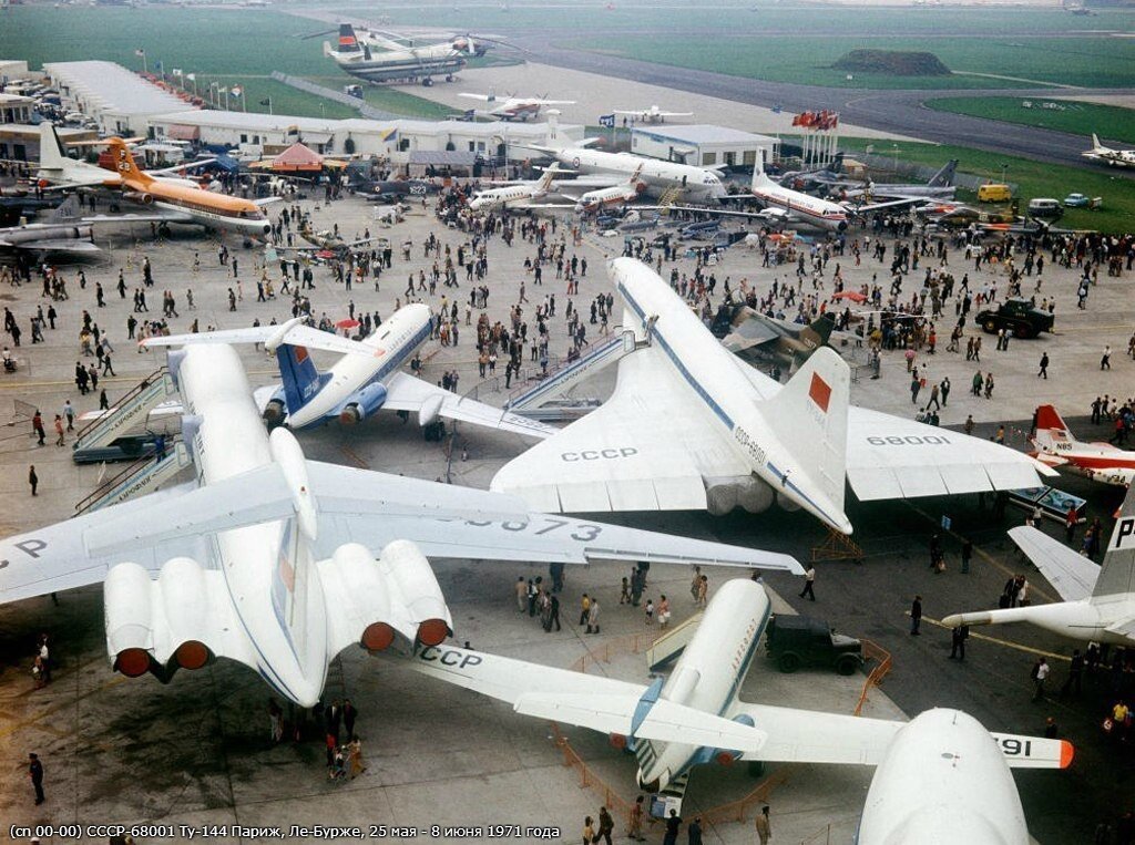 Ту-144 СССР-68001 Париж, Ле-Бурже, 25 мая – 8 июня 1971 года